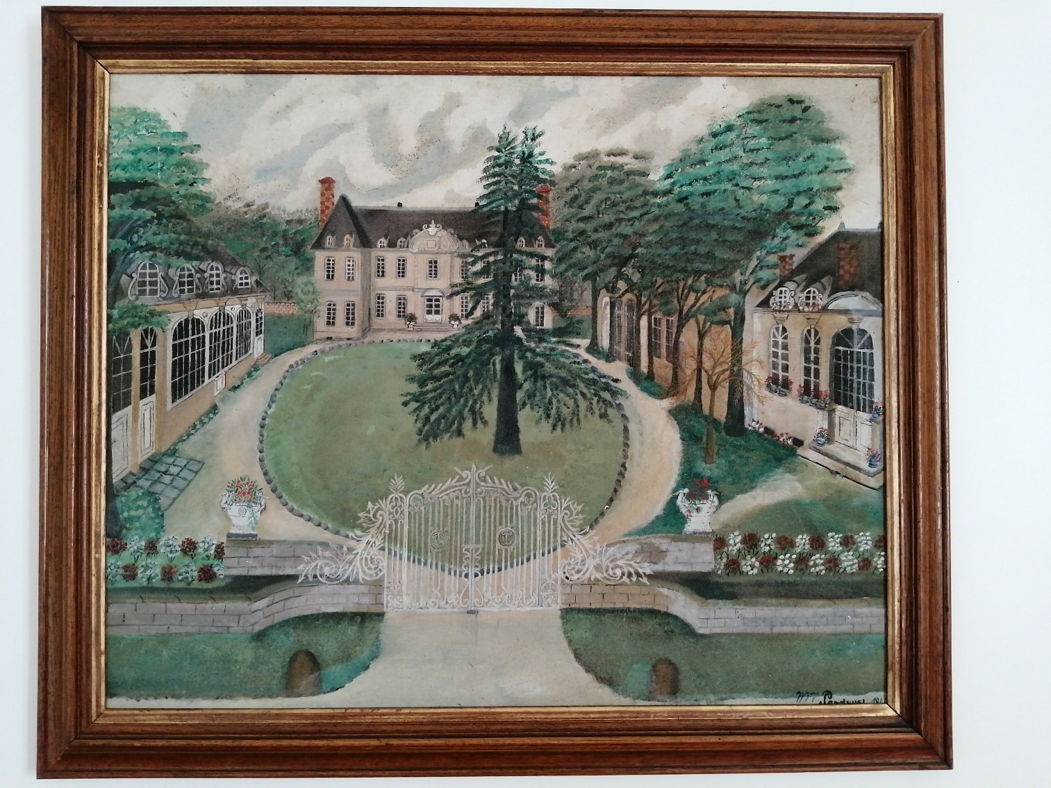 Tableau signé Mme Pondruel, 1960